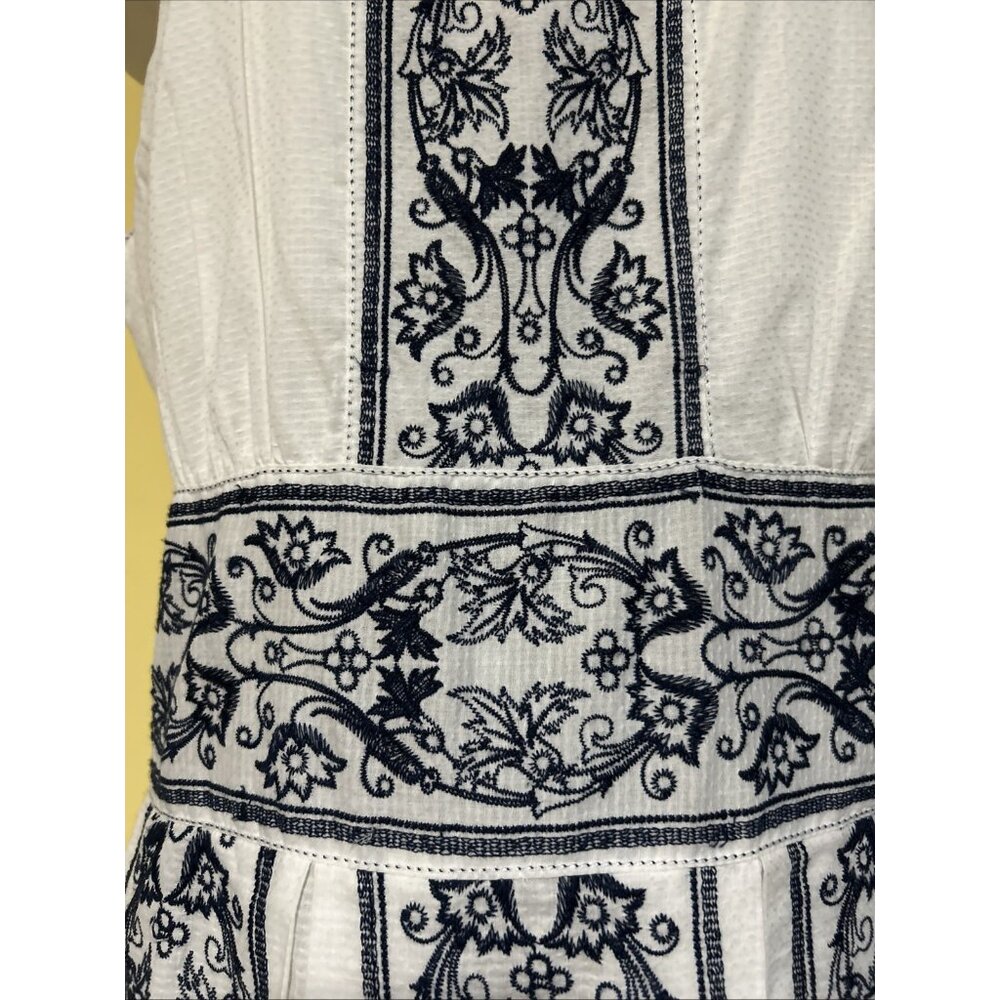 Max Studio Dress Pleated Midi Cotton Sleeveless Floral Boho Spring New - Picture 3 of 14